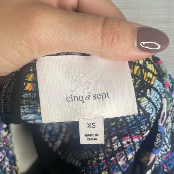 Cinq A Sept Harriet Floral Blouse Multi Size XS - Picture 7 of 8